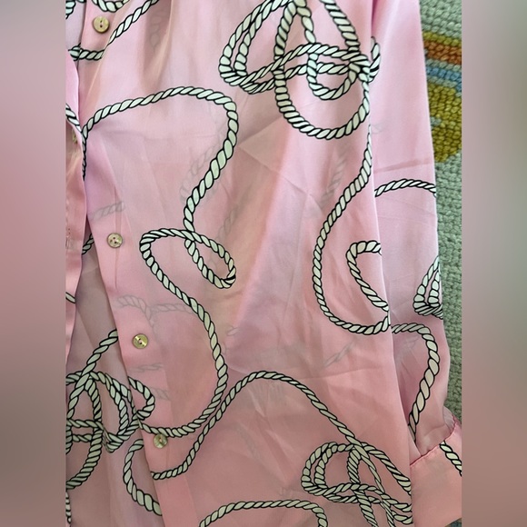 Pink Rope Print Blouse - Picture 4 of 4